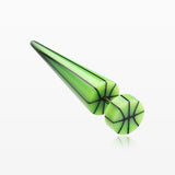A Pair of Basketball UV Acrylic Faux Taper Earring-Green