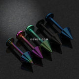Detail View 1 of Colorline PVD Basic Steel Spike Labret-Blue