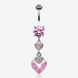 Shimmering Hearts Belly Ring