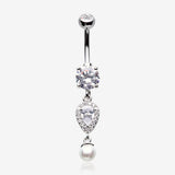 Pearlescent Teardrop Lumi Sparkle Belly Button Ring
