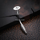 Detail View 2 of Classic Screw Bolt Steel Belly Button Ring