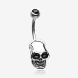 Apocalyptic Skull Head Belly Button Ring