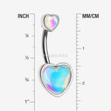 Detail View 1 of Iridescent Revo Sparkle Two Hearts Belly Button Ring
