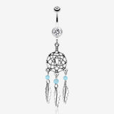 Classic Beaded Dreamcatcher Belly Button Ring