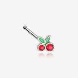 Juicy Cute Cherry Sparkles Nose Stud Ring