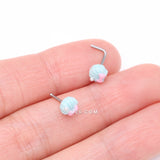 Detail View 3 of Kawaii Pop Pastel Ariel's Shell with Bow-Tie Nose Stud Ring-Light Blue/Pink