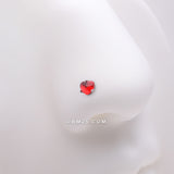 Detail View 1 of Heart Sparkle Gem Nose Stud Ring-Red