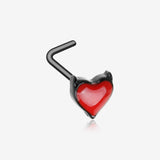Blackline Devil's Heart L-Shaped Nose Ring