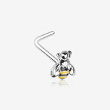 Sweet Bumble Bee L-Shaped Nose Ring