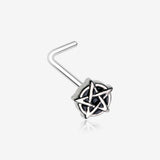 Black Pentagram Star Gothic L-Shaped Nose Ring