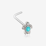 Turquoise Sea Turtle L-Shaped Nose Ring