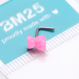 Detail View 4 of Kawaii Pop Pink Teddy Bear L-Shaped Nose Ring-Pink
