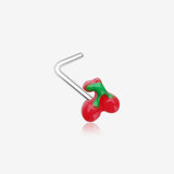 Kawaii Pop Juicy Red Cherry L-Shaped Nose Ring