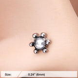 Detail View 2 of Solstice Sparkle Icon Nose Stud Ring-Clear Gem