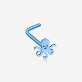 Colorline Evil Octopus L-Shaped Nose Ring-Blue