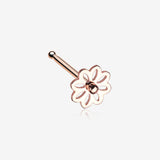 Rose Gold Daisy Breeze Flower Nose Stud Ring-Rose Gold