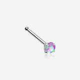 Opal Sparkle Prong Set Nose Stud Ring-Purple
