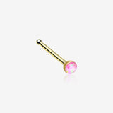 Golden Opal Sparkle Nose Stud Ring-Pink
