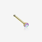 Golden Opal Sparkle Nose Stud Ring-Purple