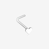 Steel Heart L-Shaped Nose Ring