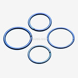 Detail View 3 of Colorline Basic Steel Bendable Hoop Ring-Blue