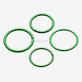 Detail View 3 of Colorline Basic Steel Bendable Hoop Ring-Green