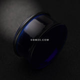 Detail View 1 of A Pair of Basic UV Acrylic Single Flared Ear Gauge Plug-Blue