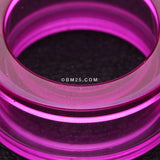 Detail View 3 of A Pair of Basic UV Acrylic Screw-Fit Ear Gauge Tunnel Plug-Purple