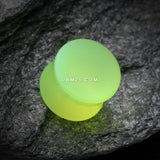 Detail View 3 of A Pair of Glow in the Dark Basic Acrylic Double Flared Ear Gauge Plug-Green