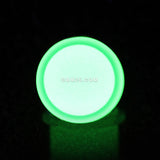 Detail View 3 of A Pair of Glow in the Dark Acrylic Regs Ear Gauge Plug-Green