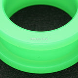 Detail View 3 of A Pair of Neon Colored UV Acrylic Screw-Fit Ear Gauge Tunnel Plug-Green
