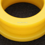 Detail View 3 of A Pair of Neon Colored UV Acrylic Screw-Fit Ear Gauge Tunnel Plug-Yellow