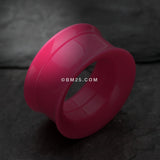 Detail View 1 of A Pair of Solid UV Smooth Flared Screw-Fit Ear Gauge Tunnel Plug-Pink