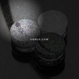 Detail View 3 of A Pair of Ultra Shine Glittered Double Flared Acrylic Ear Gauge Plug-Black