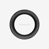 Detail View 3 of A Pair of Ultra Thin Flexible Silicone Ear Skin Double Flared Tunnel Plug-Black