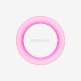 Detail View 3 of A Pair of Ultra Thin Flexible Silicone Ear Skin Double Flared Tunnel Plug-Pink