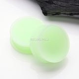 Detail View 1 of A Pair of Glow in the Dark Solid Silicone Double Flared Plug