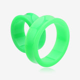 A Pair of Supersize Neon Colored UV Acrylic Double Flared Ear Gauge Tunnel Plug