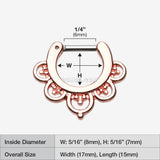 Detail View 1 of Rose Gold Imperial Filigree Septum Clicker-Rose Gold