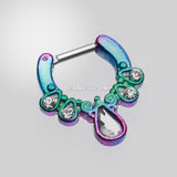 Detail View 2 of Colorline Radiant Kao Septum Clicker-Rainbow/Clear