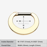 Detail View 1 of Golden Basic Steel Loop Septum Clicker-Gold
