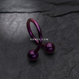 Detail View 1 of Colorline PVD Twist Spiral Ring-Purple