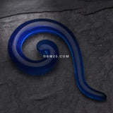 Detail View 1 of A Pair of Claw Hook Acrylic Ear Gauge Taper Hanger-Blue