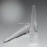 Detail View 1 of A Pair of Translucent UV Acrylic Taper-Clear Gem