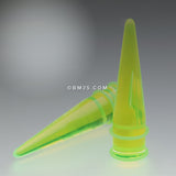 Detail View 1 of A Pair of Translucent UV Acrylic Taper-Green