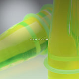 Detail View 2 of A Pair of Translucent UV Acrylic Taper-Green