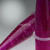 Detail View 2 of A Pair of Glitter UV Acrylic Taper-Purple
