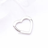 Detail View 2 of Implant Grade Titanium Basic Hollow Heart Clicker Hoop Ring