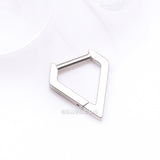 Detail View 2 of Implant Grade Titanium Basic Hollow Triangle Clicker Hoop Ring