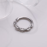 Detail View 1 of Classic Chain Link Clicker Hoop Ring